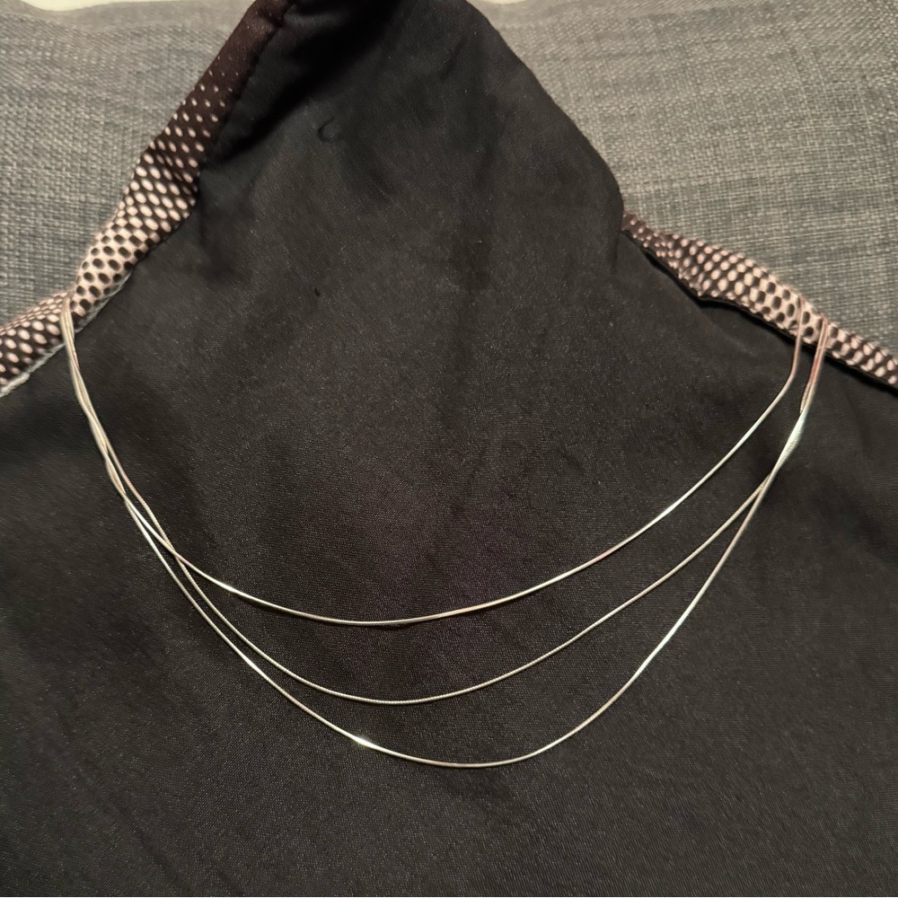 Sterling silver 3 layer necklace